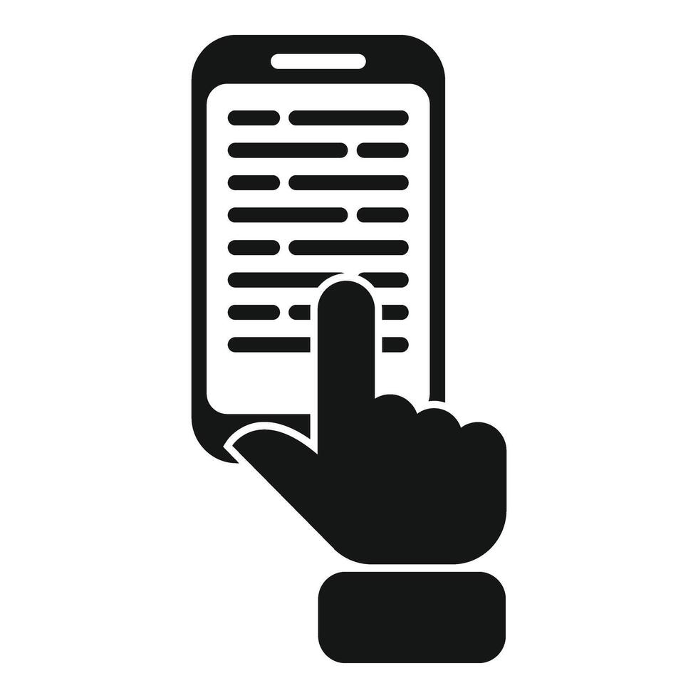 touch-on-digital-reading-icon-simple-media-dictionary-vector